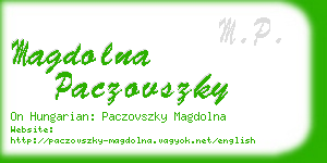magdolna paczovszky business card